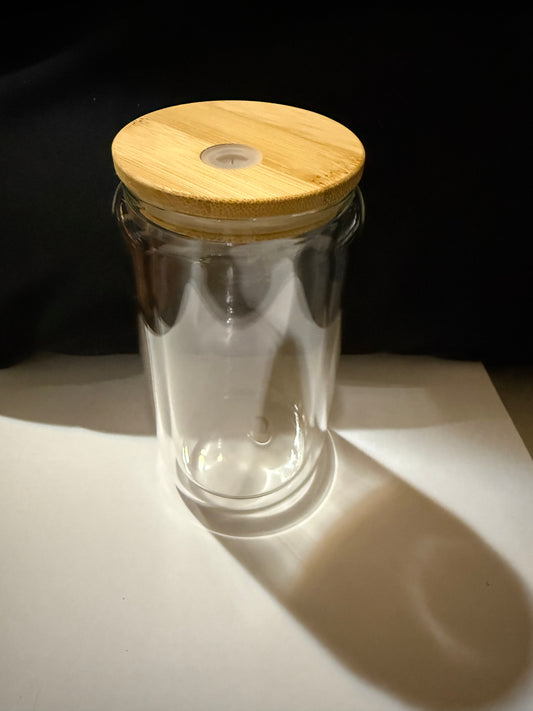 16oz Glass Snowglobe Cup
