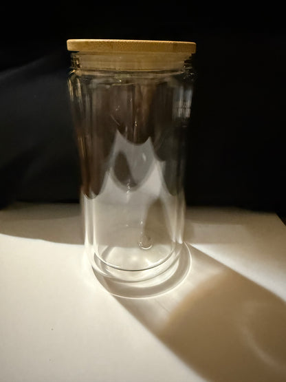 16oz Glass Snowglobe Cup