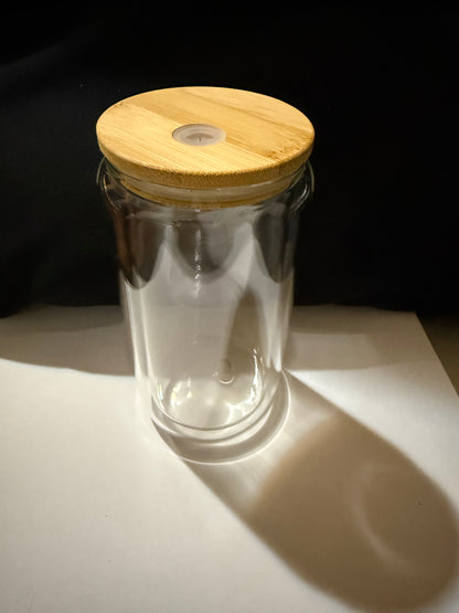 16oz Glass Snowglobe Cup